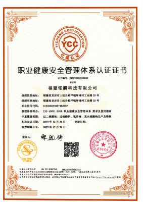 職業(yè)健康安全管理體系認(rèn)證證書(shū)